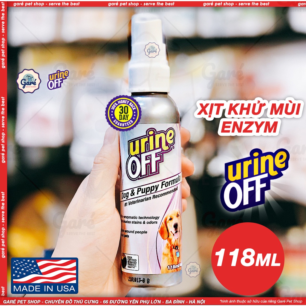 500ml - Xịt Urine Off khử mùi và vết ố do nước tiểu chó gây ra trên các bề mặt hàng nhập Mỹ for Dog &amp; Puppy