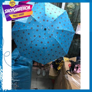 Ô dù gấp gọn hình gấu brow (màu xanh dương)