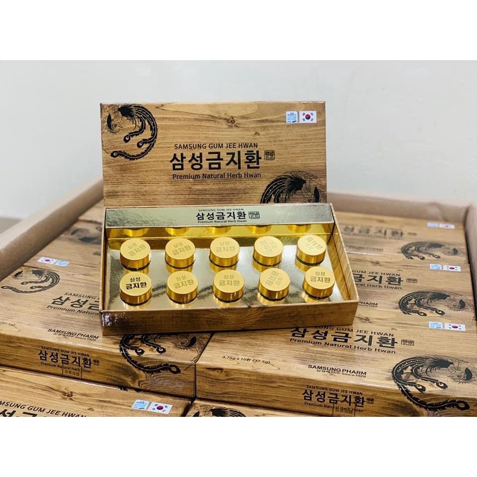 An Cung Ngưu Hoàng SAMSUNG GUM JEE HWAN Hàn Quốc, Hộp 10 Viên - namlinhchi_quabieucaocap.