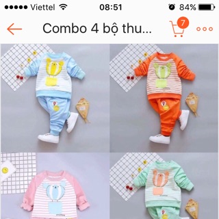 Combo 3 bộ bé trai da cá