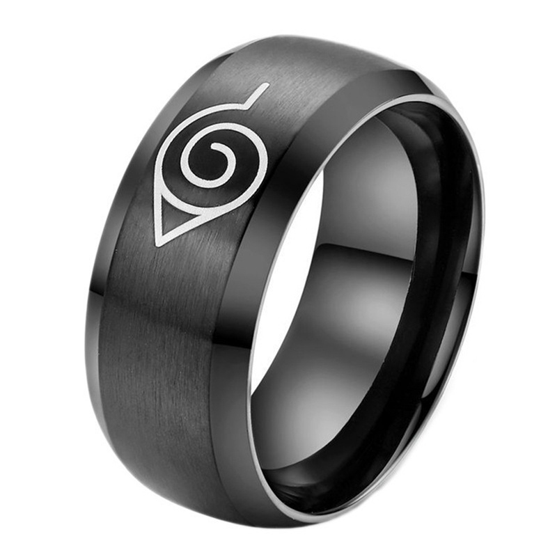 Nhẫn Inox Họa Tiết Anime Naruto Cá Tính Trẻ Trung Cho Nam
