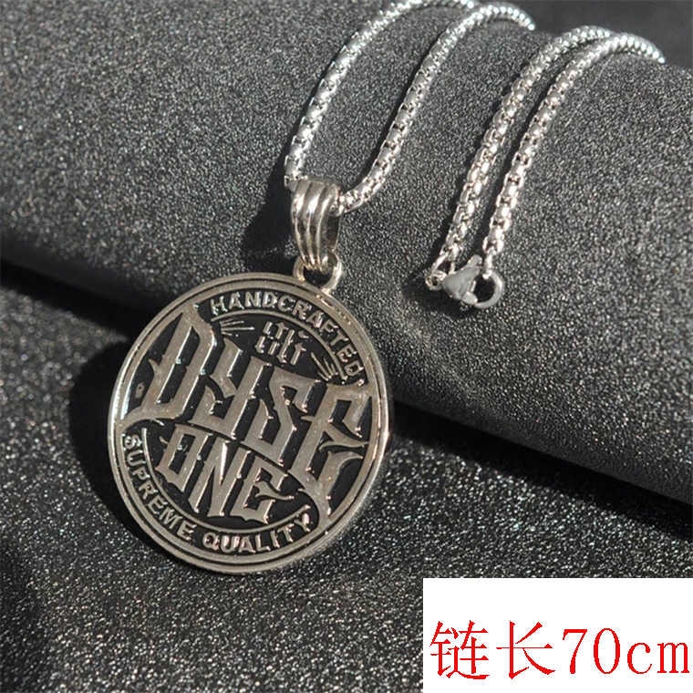 Dây Chuyền Mặt Chữ Thập Chạm Khắc Phong Cách Hip Hop Cho Nam 13132s