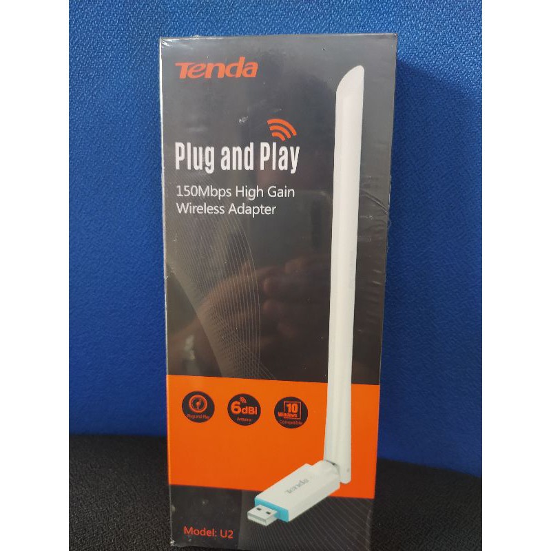 USB WIFI TENDA U2 CHÍNH HÃNG BẢO HÀNH 3 NĂM USB THU SÓNG WIFI ANTEN DÀI 6dBi USB WIFI CHO MÁY TÍNH BÀN