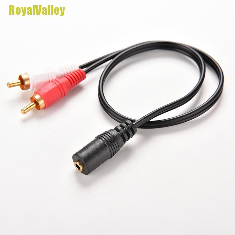 Dây Cáp Âm Thanh Chữ Y Chuyển Đổi Cổng 3.5mm 1 / 8 &quot;Sang 2 Đầu Rca Chuyên Dụng