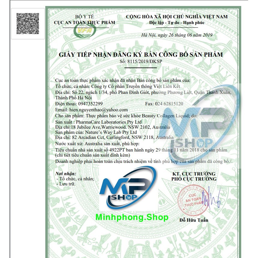 Collagen nước của Úc Nature's Way 500ml | Thế Giới Skin Care