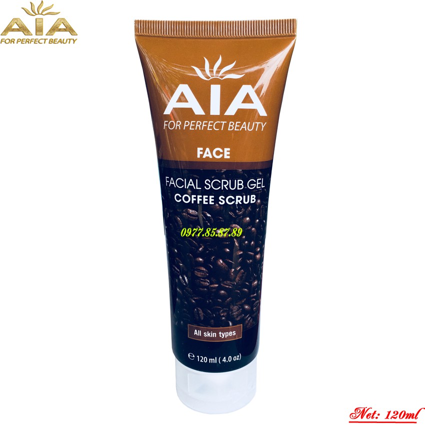 Mỹ phẩm AIA - Gel kỳ tế bào chết dành cho da mặt tinh chất cà phê (120ml)