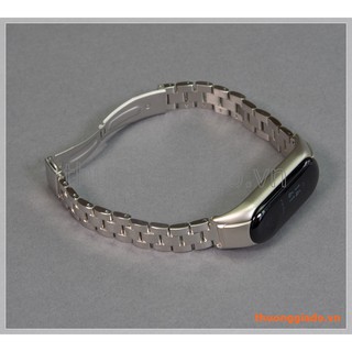 Dây đồng hồ Mi band 3 (dây hợp kim, một hàng 3 mắt)