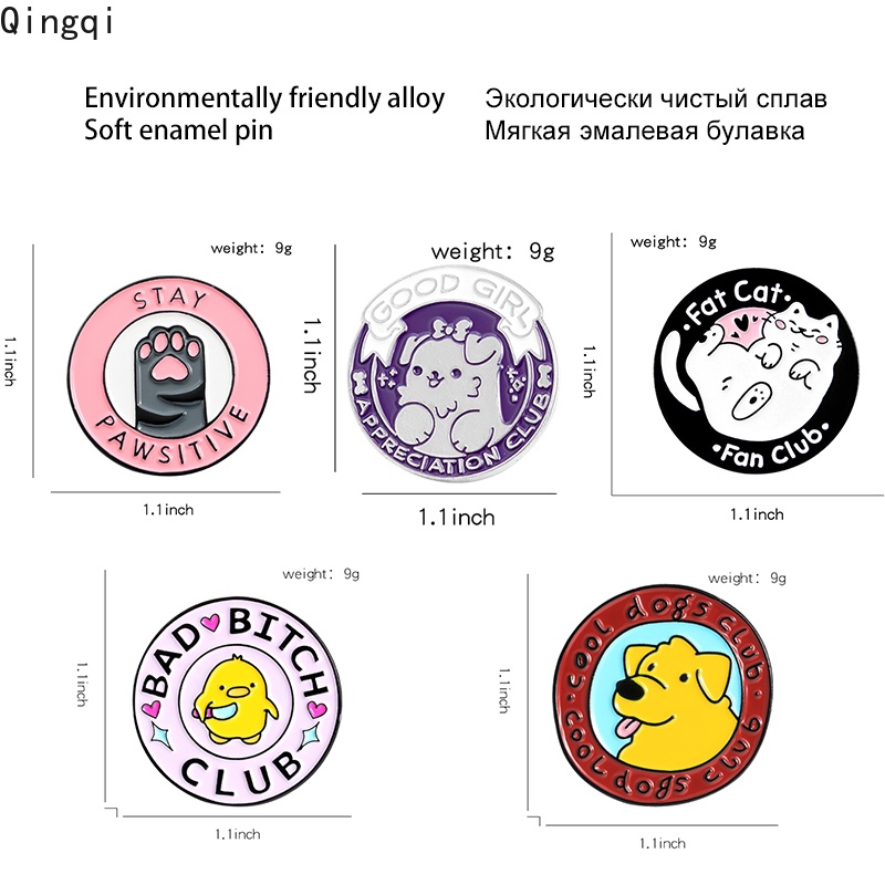 Huy hiệu cài áo Miss Zoe kim loại mặt tròn in họa tiết hoạt hình đáng yêu