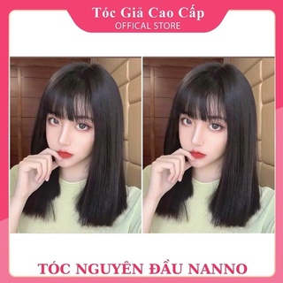 Tóc giả nguyên đầu thẳng lỡ của nữ kèm lưới trùm tóc ❇️freeship ❇️