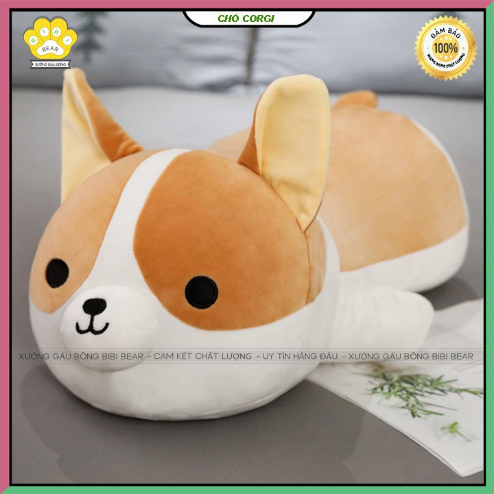 Gấu bông chó corgi nằm mông to dễ thương