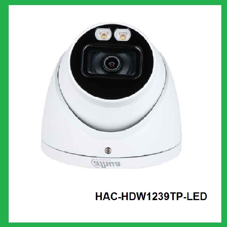 Camera Dome HDCVI 2.0 Megapixel DAHUA DH-HAC-HDW1239TP-LED-S2 Có màu ban đêm vói khoảng cách 40 mét -Hàng chính hãng