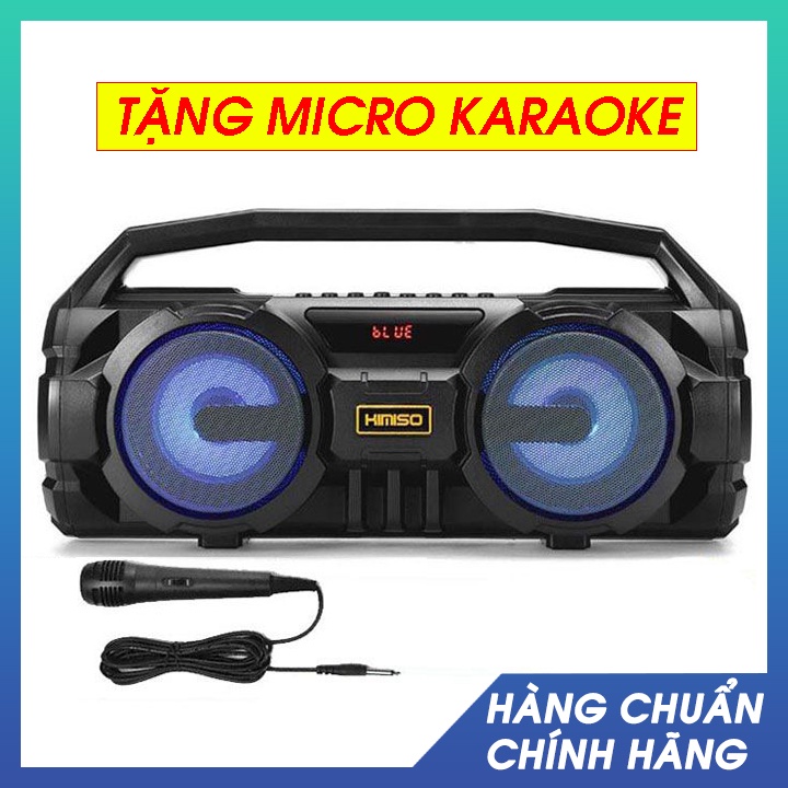 [TẶNG KÈM MIC HÁT] Loa Bluetooth không dây KIMISO S1 âm thanh chân thực cực chất, có tính năng nghe đài FM