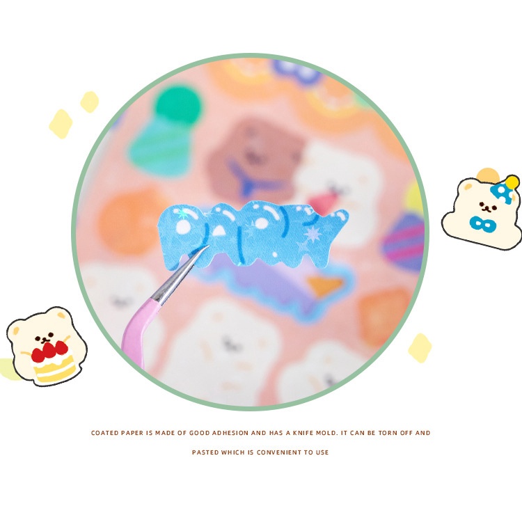 Bộ 2 Nhãn Dán Trang Trí Album Ảnh/Album/Điện Thoại/Máy Tính Hình Hoạt Hình Dễ Thương