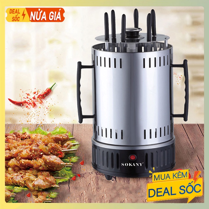 Bếp Nướng Điện Cao Cấp SOKANY 2000W Không Khói - Bếp Nướng Thịt Xiên Đa Năng