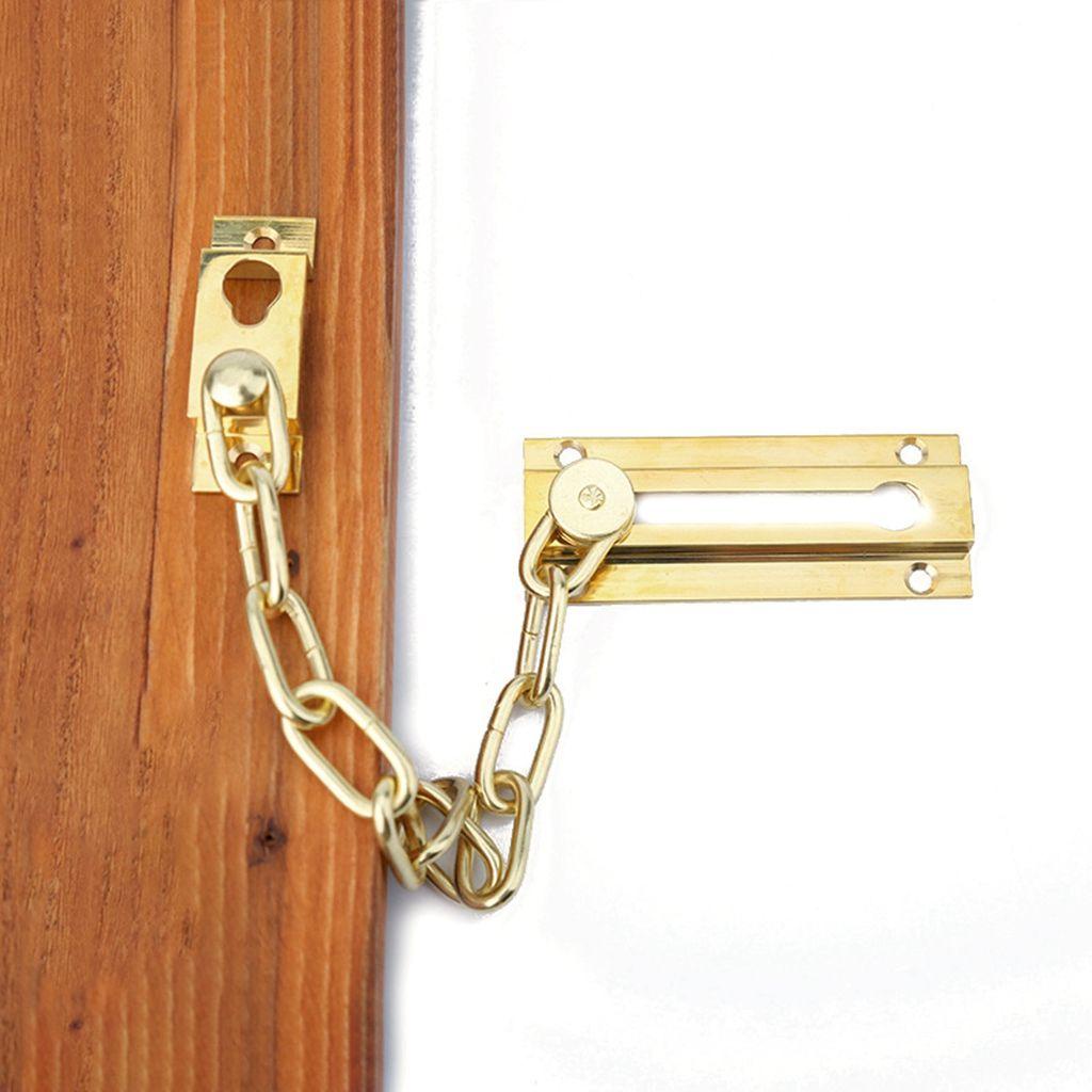 PATRICIA 1 Bộ Dây Xích Cửa Kèm Ốc Vít Bằng Thép Trang Trí Cửa Cứng