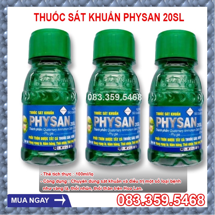 Combo 3 Lọ Thuốc Sát Khuẩn, Loại Bỏ Nấm Bệnh Physan 20sl - Lọ 100ml