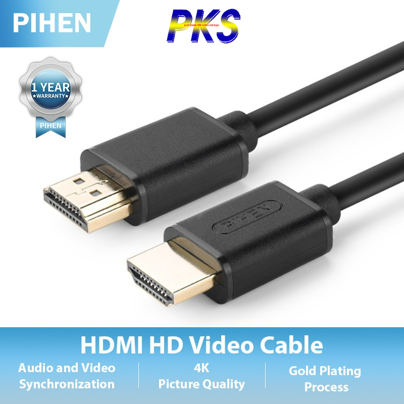 Cáp HDMI 4K Digital đầu Mạ Vàng 24K hãng PIHEN chống nhiễu Phiên Bản 2.0 cao cấp