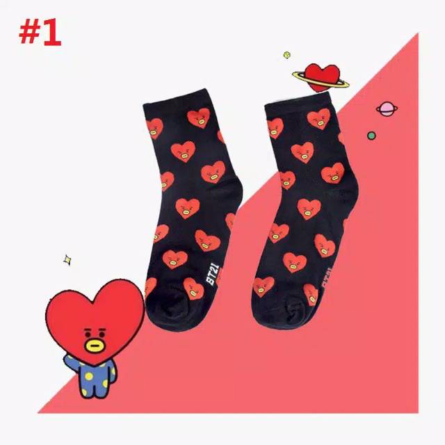 Tất In Hình Nhân Vật Bt21 Của Bts