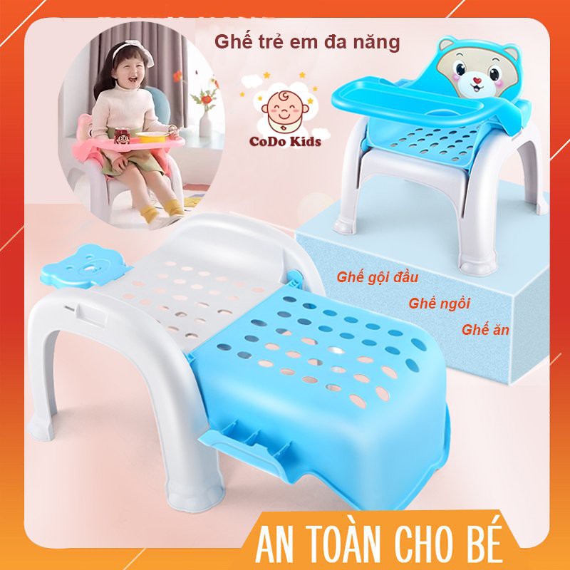 [FREESHIP-3IN1]Ghế Ăn Dặm Cao Cấp, Ghế Nằm Gội Đầu Cho Bé Đa Năng Gấp Gọn