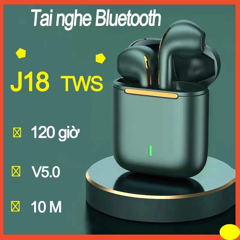 Tai nghe bluetooth TWS không dây thực sự thế hệ thứ ba J18, cuộc gọi siêu trầm / giảm tiếng ồn / tai nghe bluetooth khôn