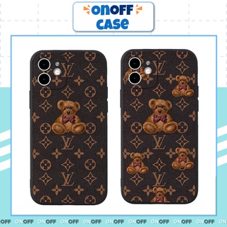 Ốp lưng iphone cạnh vuông hình gấu lv, bvc cho iphone6/6s/7/8/7plus/8plus/6plus/6splus/11/11pro//11promax..