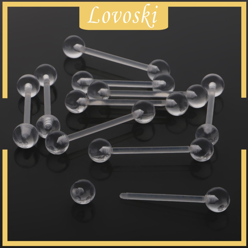 [Lovoski] Bộ 10 Khuyên Xỏ Cơ Thể Chất Liệu Acrylic