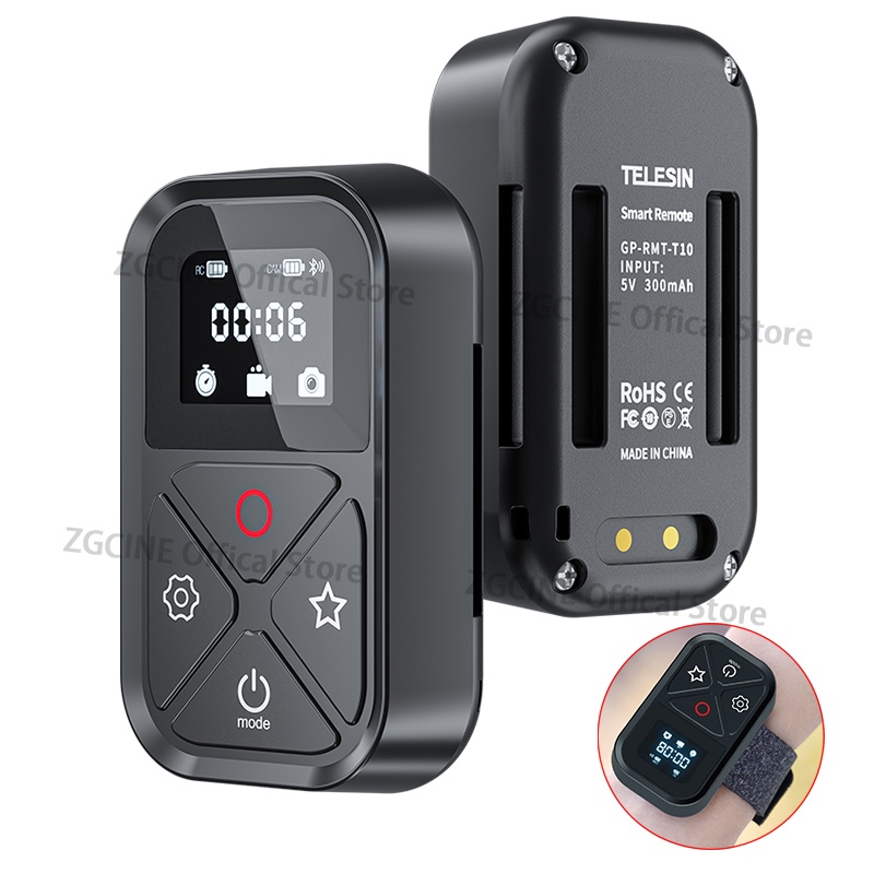 TELESIN Điều Khiển Từ Xa Tel Resin T10 Mới 80m Cho GOPRO 11 10 9 8 MAX