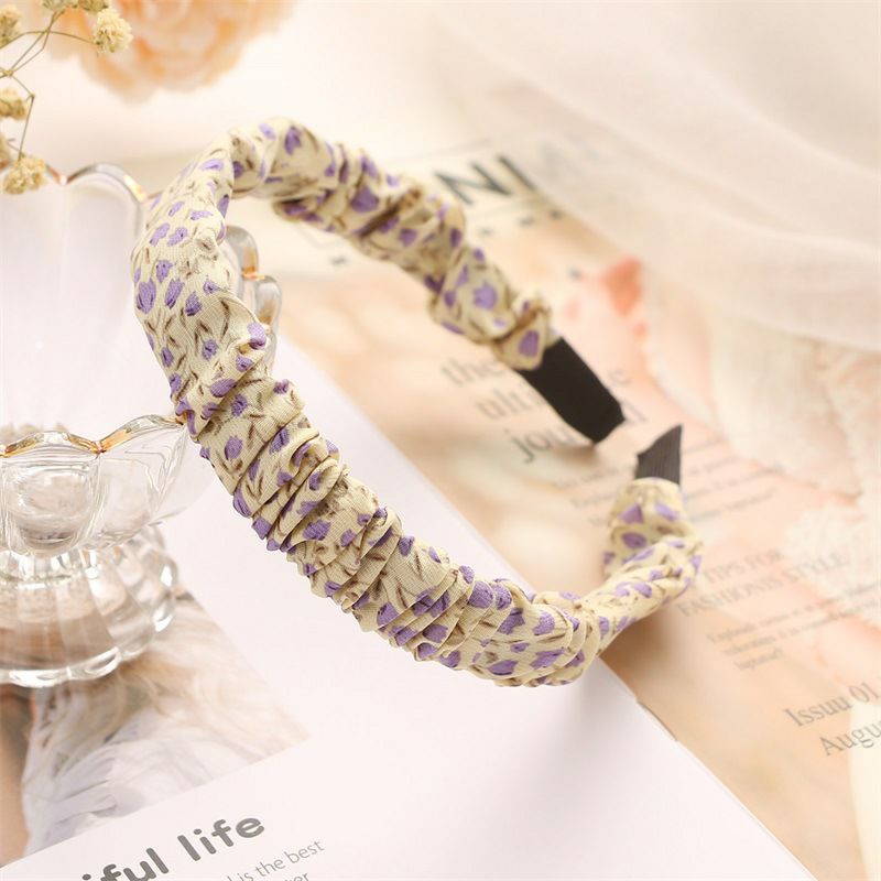 Cài tóc vải nhún hoa nhí phong cách Hàn Quốc