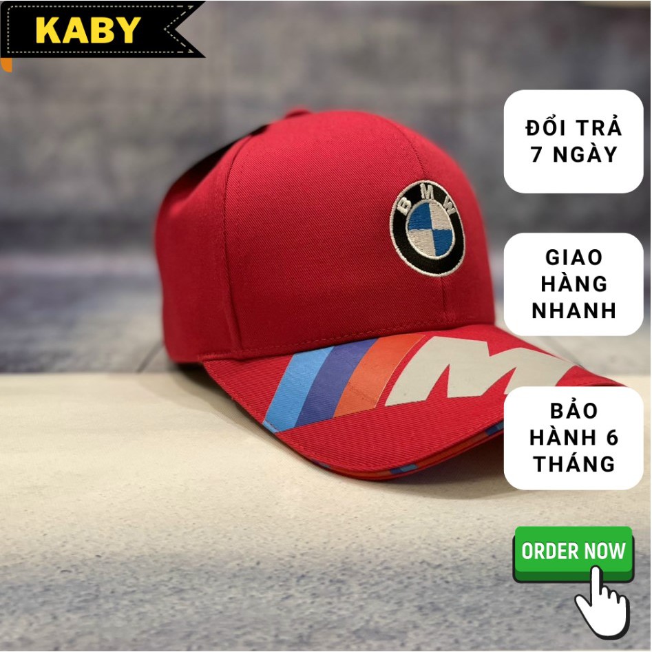 Mũ lưỡi trai ❤️ Nón kết hiệu xe bmw cao cấp cá tính màu đỏ form unisex nam nữ NK-022