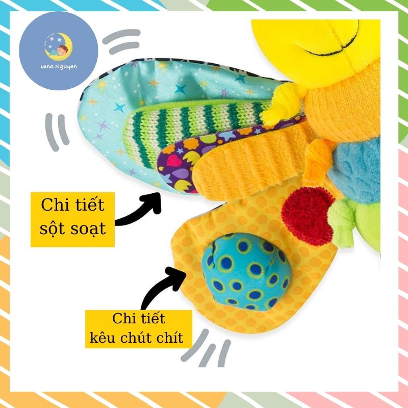 Đồ chơi thông minh phát triển đa giác quan đom đóm Fiddie thương hiệu Lamaze có nhạc âm thanh sột soạt vui tai