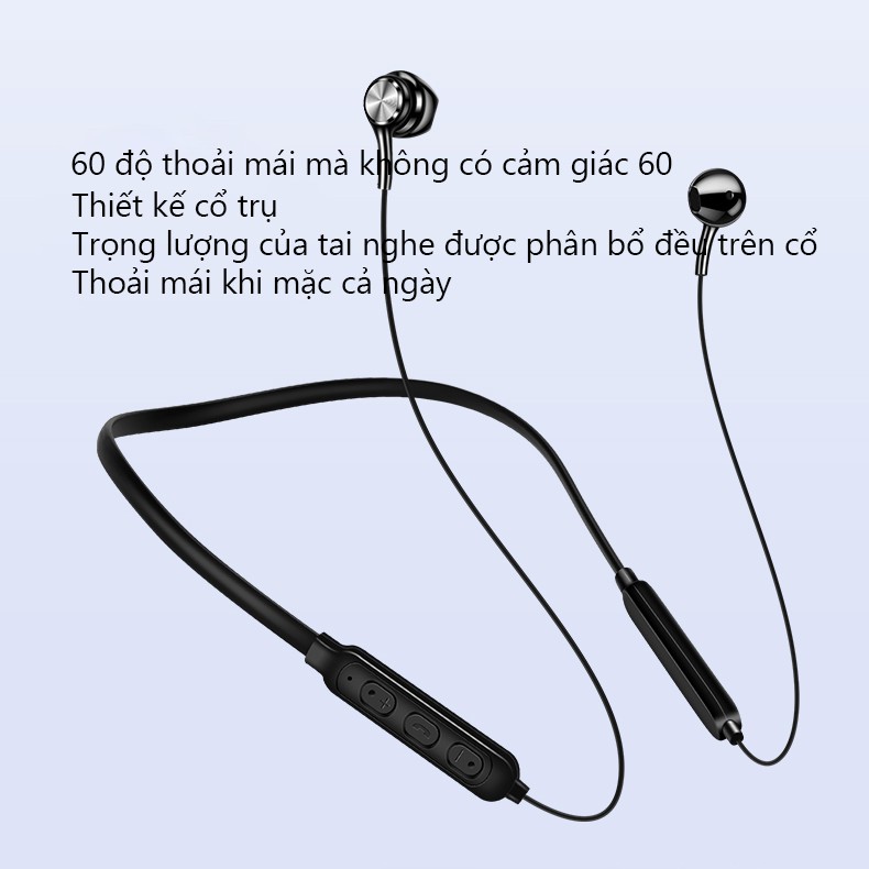 Tai Nghe Bluetooth đeo cổ cực hot - Y36 Công Nghệ Âm Thanh 9D Hifi, Pin Siêu Khủng, Đàm Thoại Rõ Nét, Chống Nước