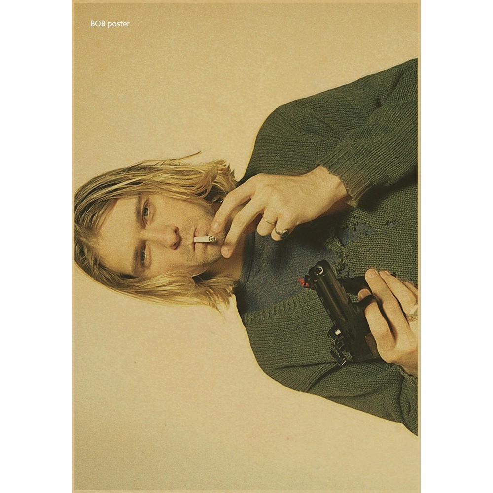 Poster in hình nghệ sĩ Kurt Cobain phong cách retro cá tính | WebRaoVat - webraovat.net.vn