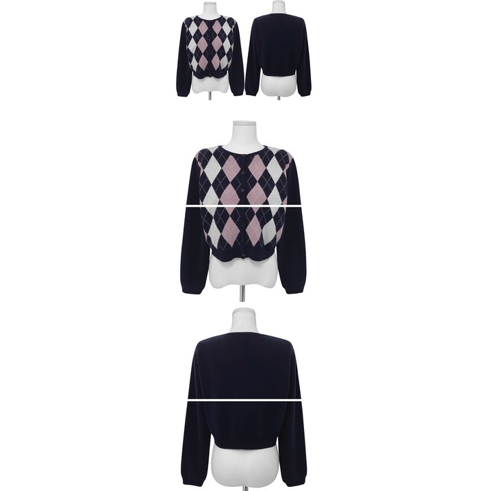 Áo len quả trám cổ tròn