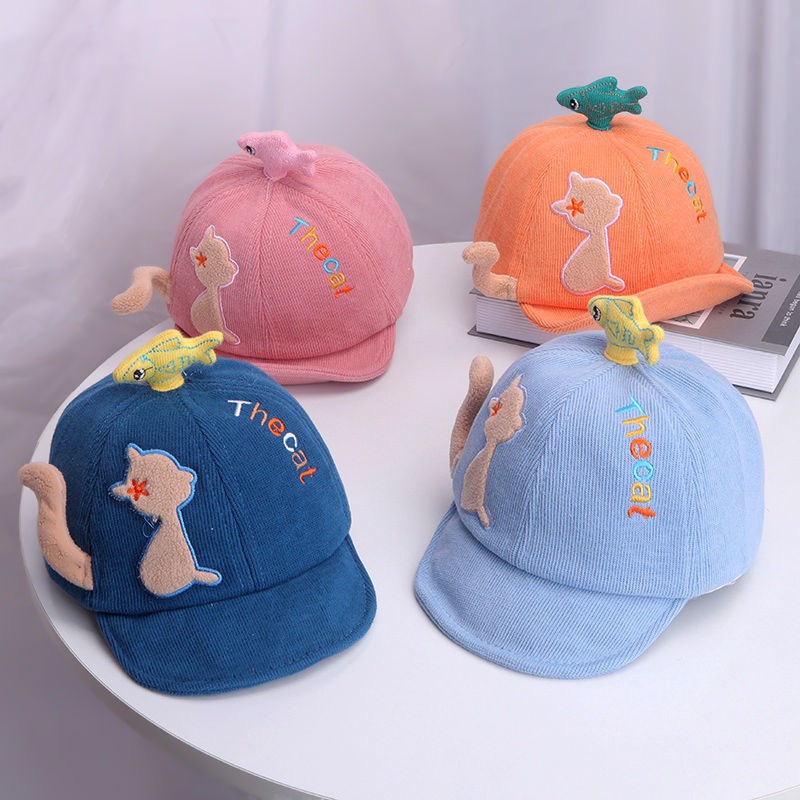 Mũ lưỡi trai cho bé Jasmine Baby hoạ tiết FISH and CAT
