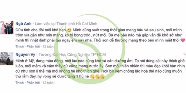 Son gấc C'Choi, son dưỡng thiên nhiên, làm hồng môi tự nhiên, chống khô nứt, dưỡng ẩm, 100% an toàn cho trẻ em & mẹ bầu