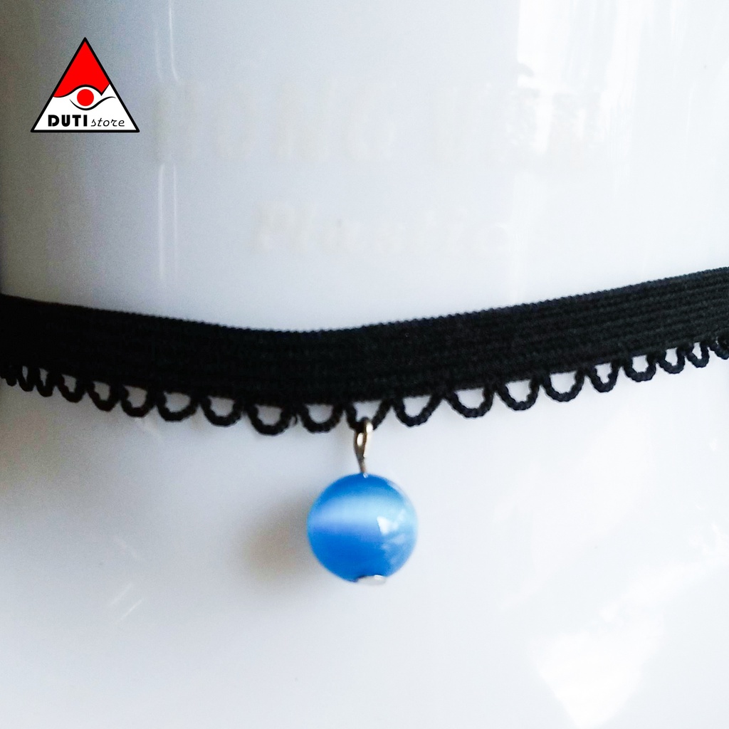 Vòng cổ Choker ren Dutios đính đá Mắt Mèo DRC001 [Chọn mặt treo khác vui lòng inbox]