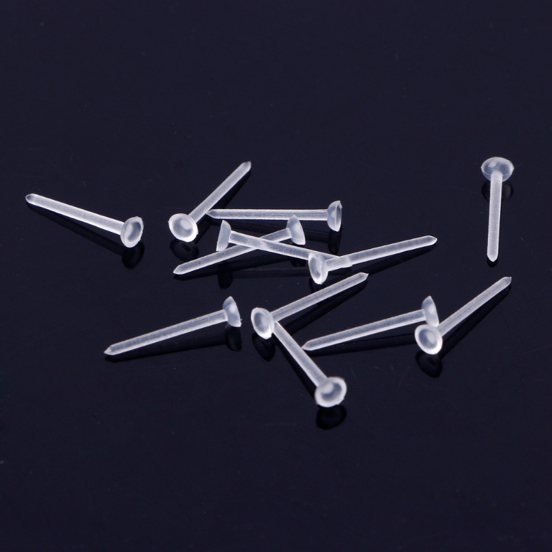 Set 100 Ghim Cố Định Bông Tai DIY 3 Lỗ Không Gây Dị Ứng