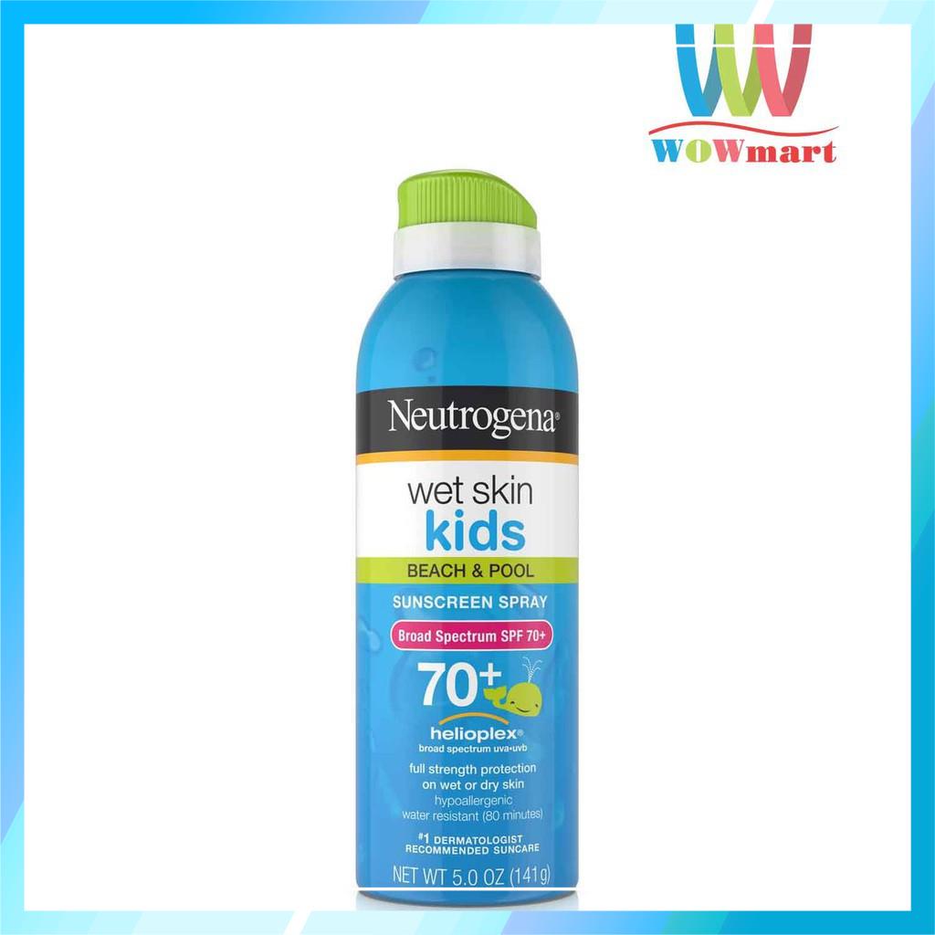 Xịt chống nắng trẻ em Neutrogena Wet Skin Kids Suncreen Spray SPF70+ 141g | BigBuy360 - bigbuy360.vn