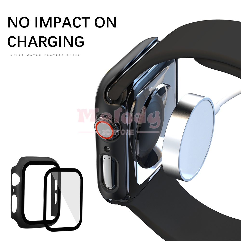 Ốp mặt đồng hồ kèm miếng dán bảo vệ mặt đồng hồ Apple Watch iWatch 6 5 4 3 SE 44mm 40mm 42mm 38mm