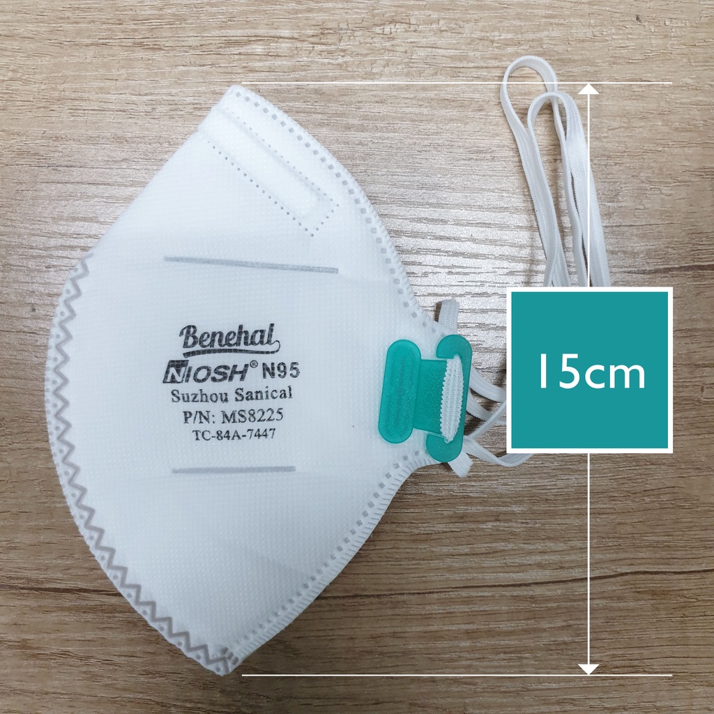 Khẩu trang N95 BENEHAL MS8225 chính hãng  màu trắng, chống bụi mịn, kháng khuẩn