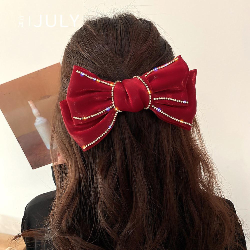 Kẹp Tóc Nơ Vải Satin Thời Trang Dành Cho Nữ