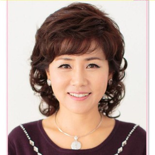 Tóc giả nữ trung niên 💖FREESHIP💖 Tóc giả nữ ngắn trung niên 9026, tặng lưới chụp