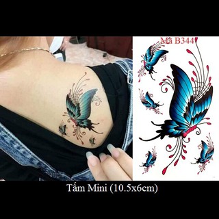 Xăm dán tattoo bướm B344