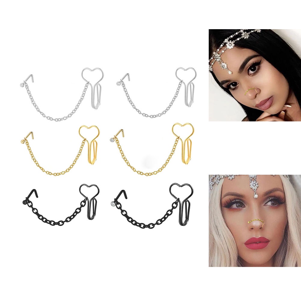 Khuyên Mũi Hình Chữ L Bằng Thép Không Gỉ