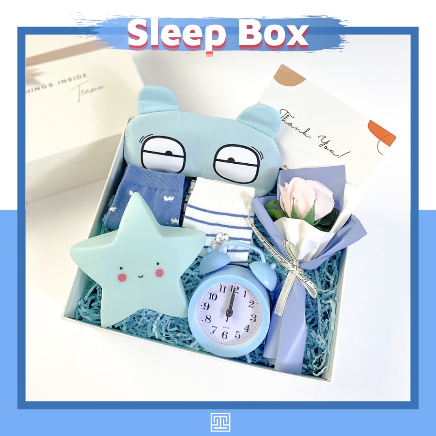 Quà tặng bạn gái Sleep Box Teamo (Màu Blue) - Bộ quà tặng độc đáo và tinh tế - Tặng kèm Memories Frame trị giá 149K