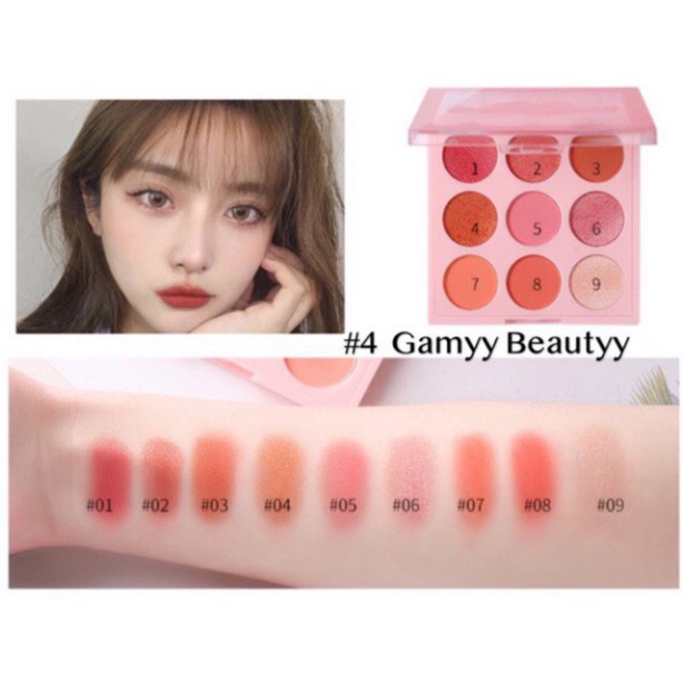 Bảng Phấn Mắt 9 Ô SWEET CHEEK AND SHADOW PALTEET tone xinh xắn . Hot | BigBuy360 - bigbuy360.vn
