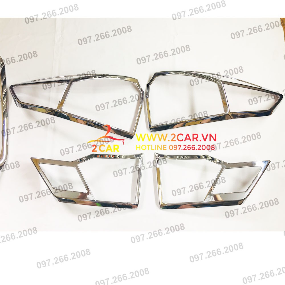 Ốp viền đèn pha, hậu xe Honda City 2017- 2020, 2021, 2022 - Mạ crom sáng bóng