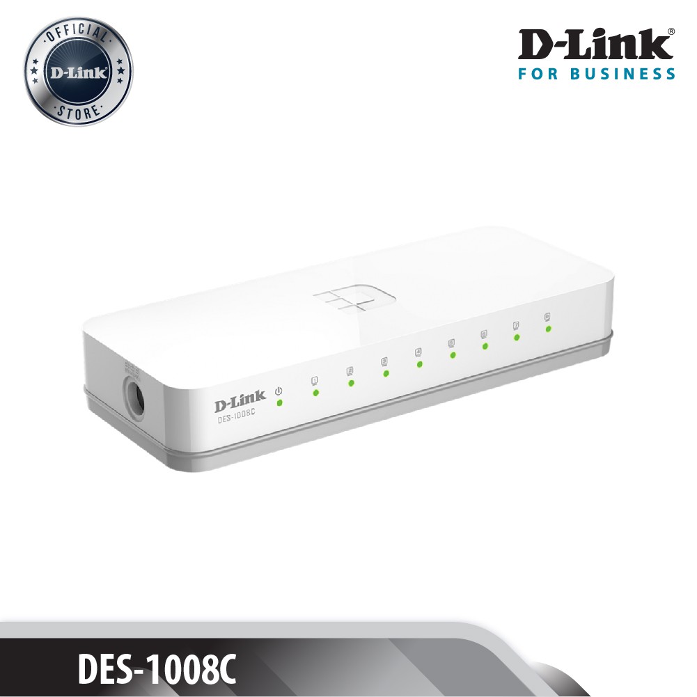 D-LINK DES-1008C Bộ chia cổng mạng 8 cổng 10/100 Mbps