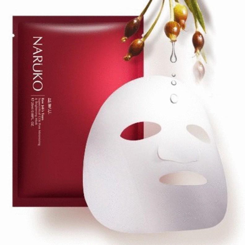 Miếng Lẻ Mặt Nạ Naruko Ý Dĩ Thu Nhỏ Lỗ Chân Lông và Làm Sáng Da Raw Job's Tears Pore Minimizing&Brig