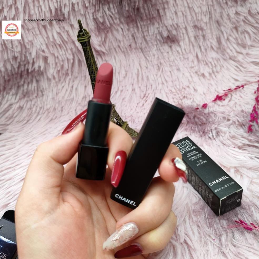 SALE Son Chanel Rouge Allure Velvet 116 Extreme mini 1.2g bờ môi mềm mượt tự nhiên quyến rũ | BigBuy360 - bigbuy360.vn